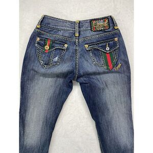 Coogi‎ Women's Jeans Size 5/6 Straight Jeans Golden Bling Logo Limited Edition